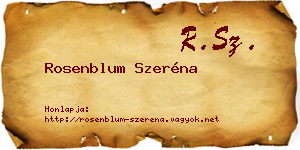 Rosenblum Szeréna névjegykártya