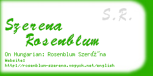 szerena rosenblum business card